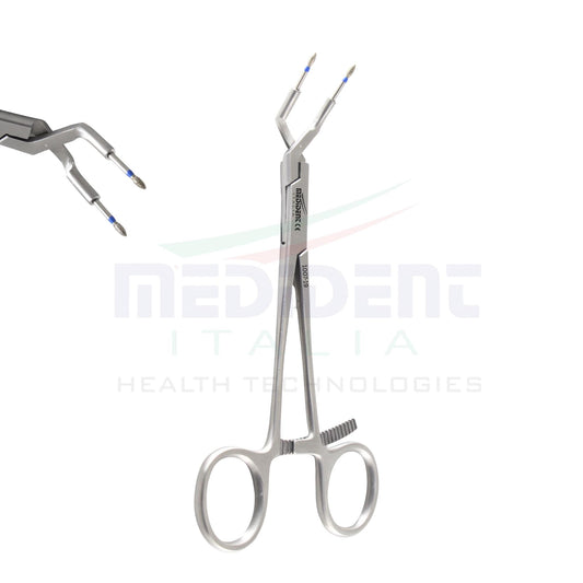 Crown Holding Gripper Forcep Curved Cod. 1007-19