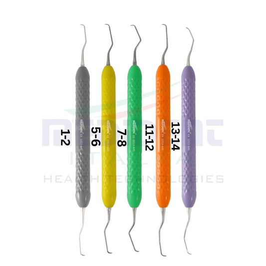 Gracey Curettes Set of 05 Fig. 1/2 ; 5/6 ; 7/8 ; 11/12 ;13/14 With Box Cod. 1013-44S