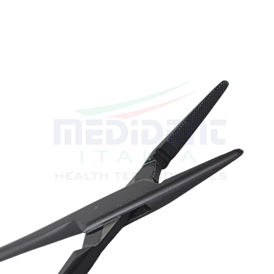 Cril Wood Forcep Straight 15cm TC insert Needle Size 2-0,3-0,4-0 Black Cod. 1004-2A.