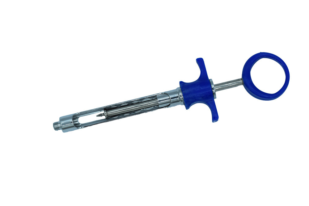 Self Aspirating Syringe With metric Thread - 1.8ml EU Stanless Steel Inox Cod 1006-13.