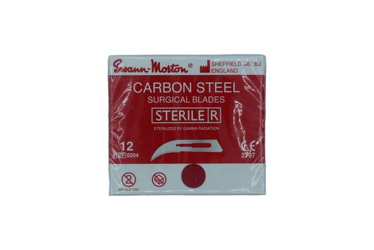 Carbon Steel Surgical blades (100blades) 12 Swann-morton Cod 1009-7.