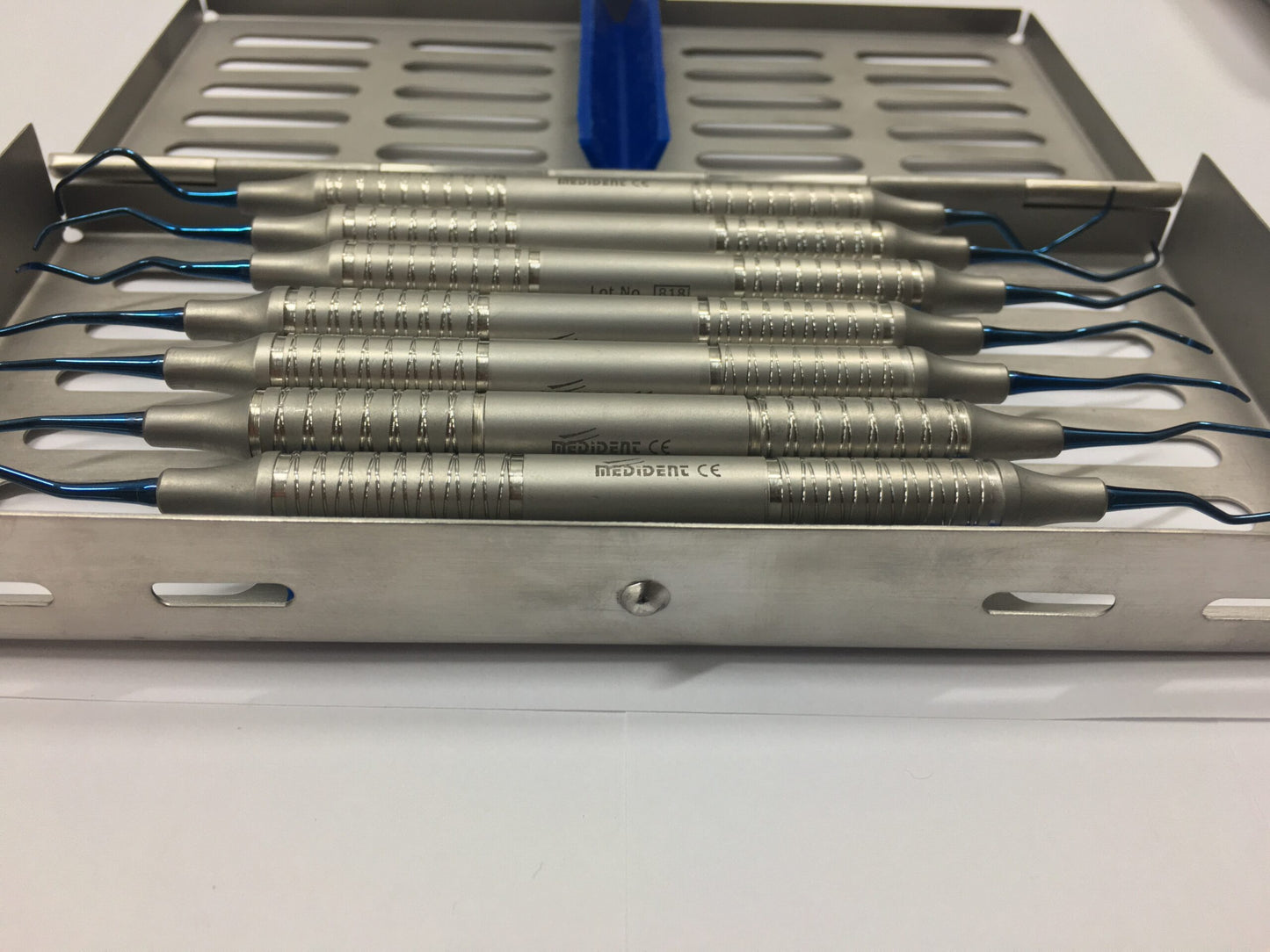 GRACEY CURETTES SET of 7 pieces on titanium potties, Fig 1/2 ; 3/4 ; 5/6 ; 7/8 ; 9/10 ; 11/12 ; 13/14 WITH BOX Cod 1013-30