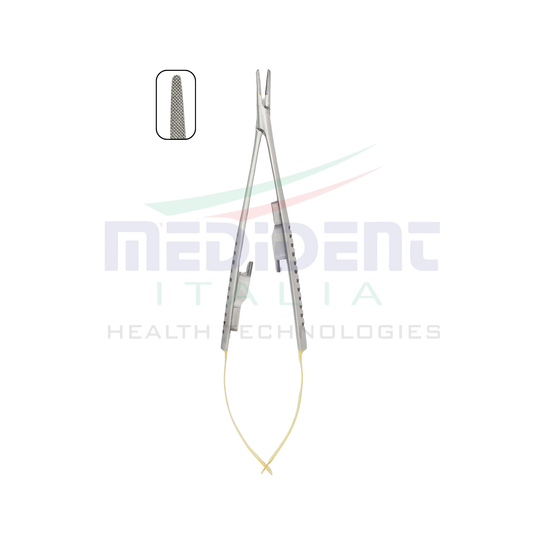 Castroviejo TC insert Straight 14cm Needle Size 4-0,5-0,6-0 Cod 1004-14.