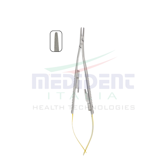 Castroviejo TC insert CUrved 60° 14cm Needle Size 4-0,5-0,6-0 Cod 1004-17.