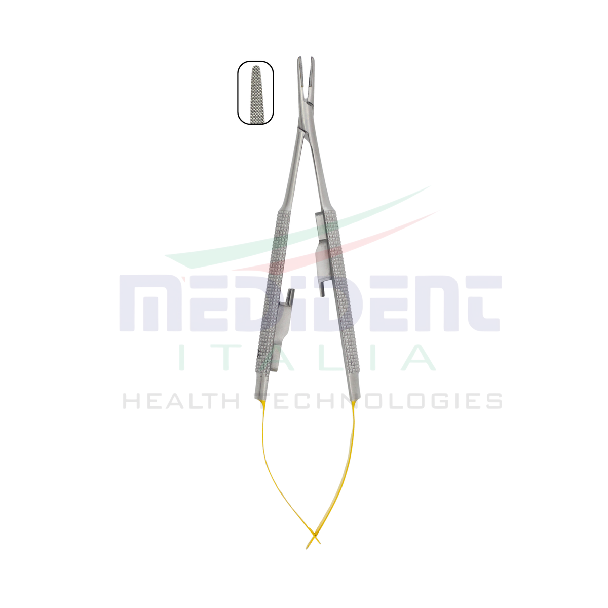 Castroviejo TC insert Round Handle Straight 14cm Needle Size 5-0,6-0,7-0 Cod 1004-18.