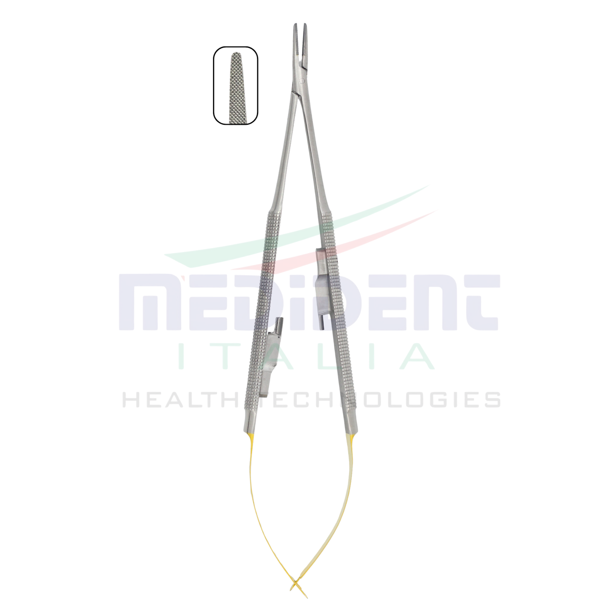 Castroviejo TC insert Round handle Straight 18cm Needle Size 5-0,6-0,7-0,8-0,9-0,10-0 Cod 1004-20.