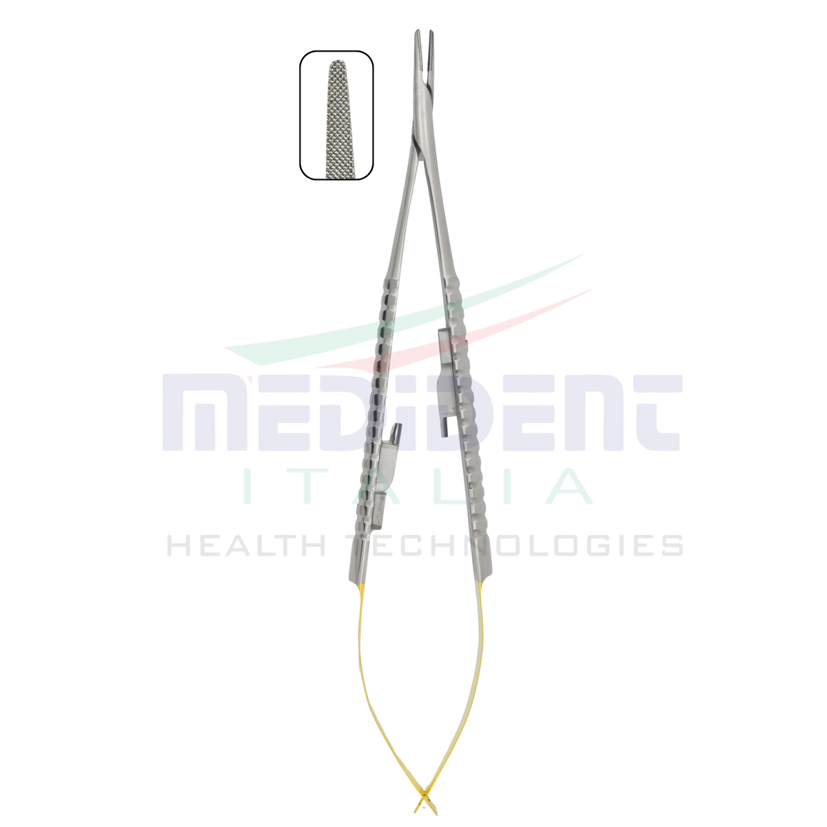 Castroviejo TC inset Round Handle Straight 18cm Needle Size 5-0,6-0,7-0,8-0,9-0,10-0 Cod 1004-25.