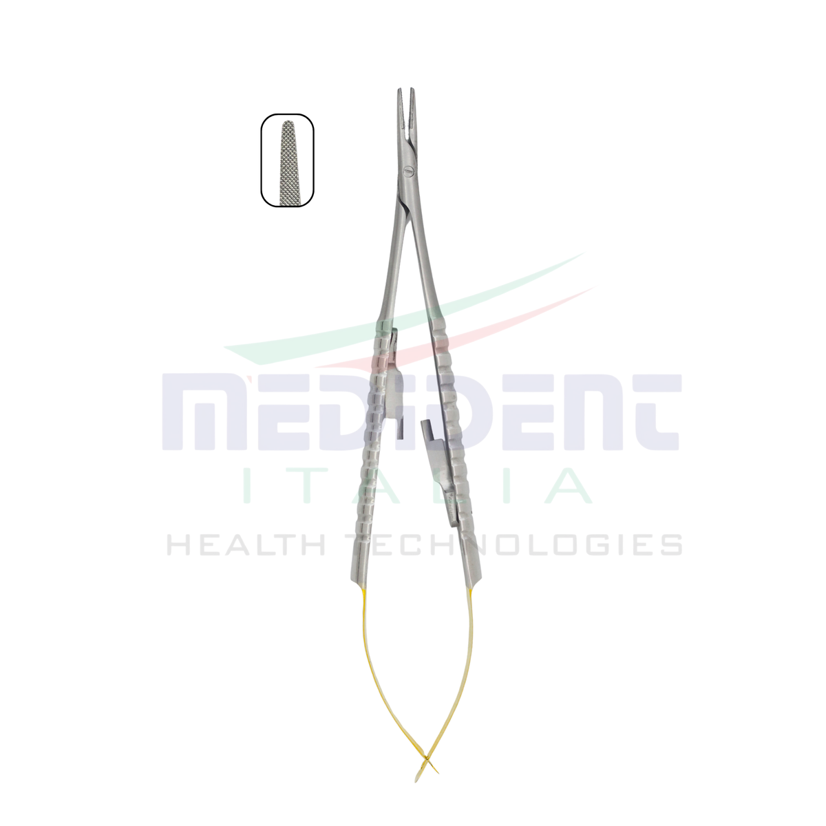 Castroviejo TC inset Round Handle Curved 14cm Needle Size 5-0,6-0,7-0 cOD 1004-26.
