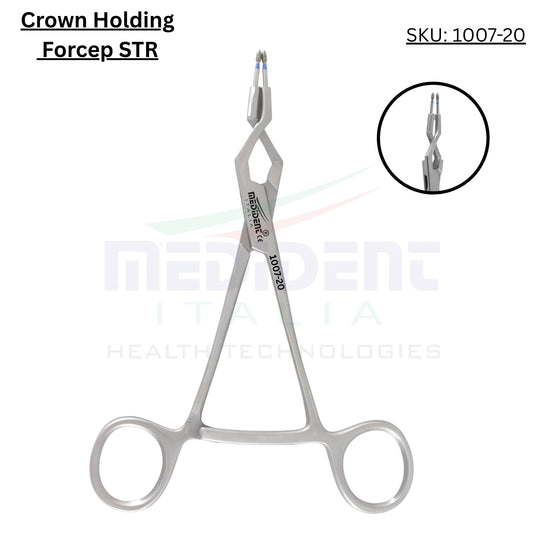 Crown Holding Gripper Forcep Straight Cod. 1007-20