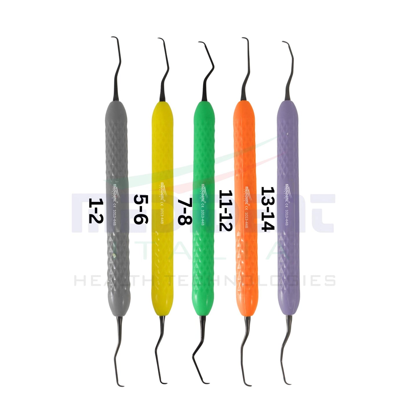Gracey Curettes Set of 05 (Black Points) Fig. 1/2 ; 5/6 ; 7/8 ; 11/12 ;13/14 With Box Cod. 1013-44B