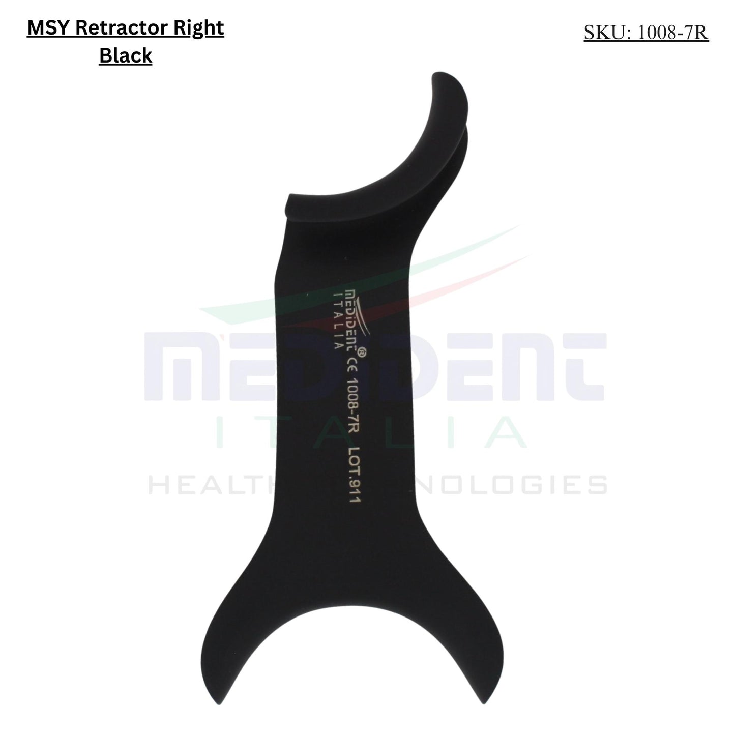 MSY Retractor Right Black cod.1008-7R