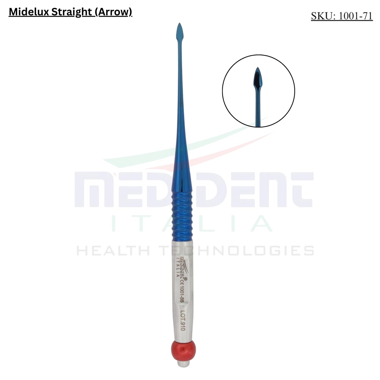 Root elevator midelux straight (Arrow) 3,4mm Cod 1001-71.