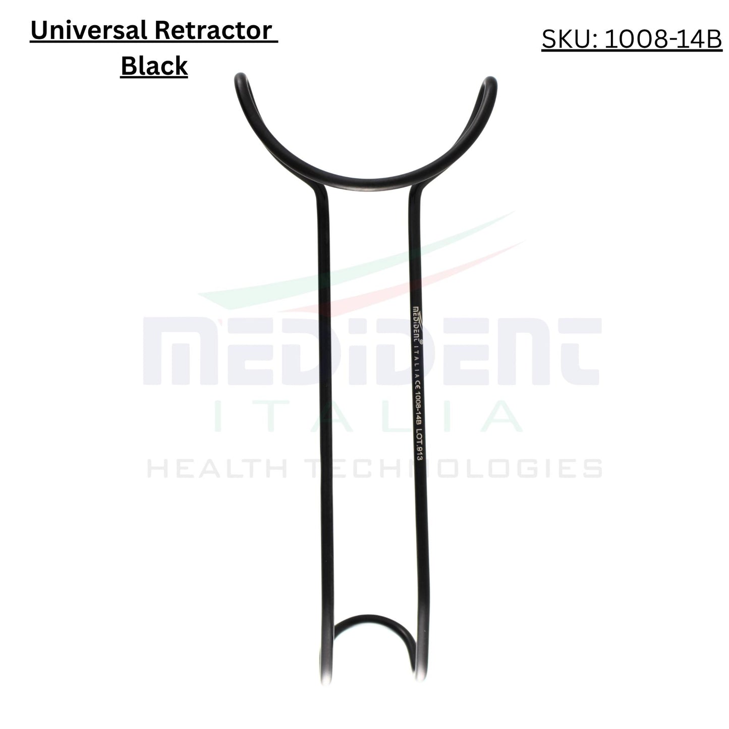 Universal retractor 17cm Black Cod. 1008-14B.