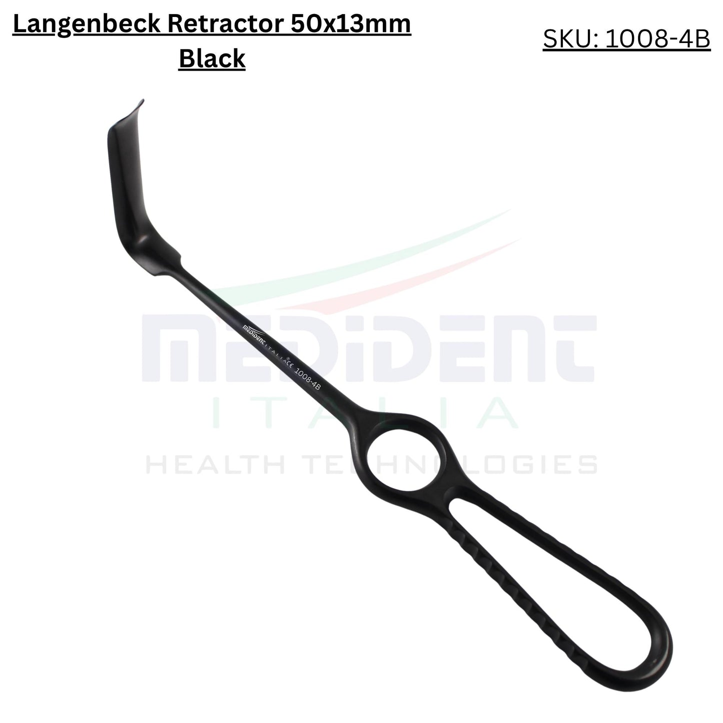 Langenbeck Retractor 50x13mm Black Cod. 1008-4B.