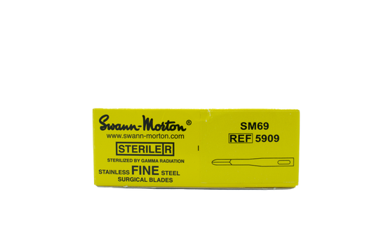 StainlessFINEsteel Surgical blade (25 microblades) sm69(double) Swann-Morton Cod. 1009-13.