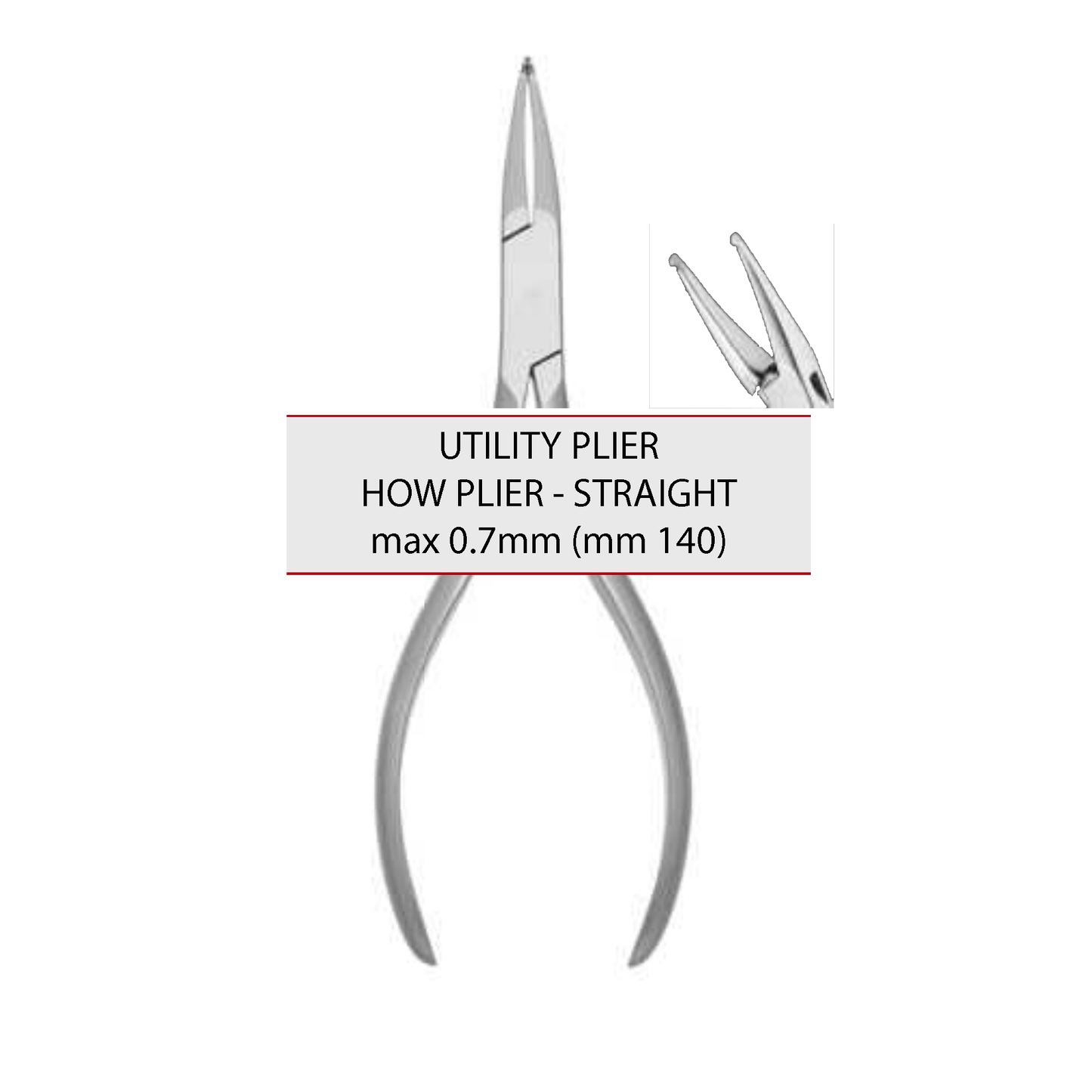 HOW PLIER STRAIGHT – MAX 0.7mm (mm 140) cod 1024-4